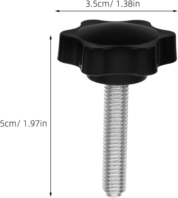 4 sett M8*40 * 25 stjerneformede gjengede klemskruer med bolt og skiver