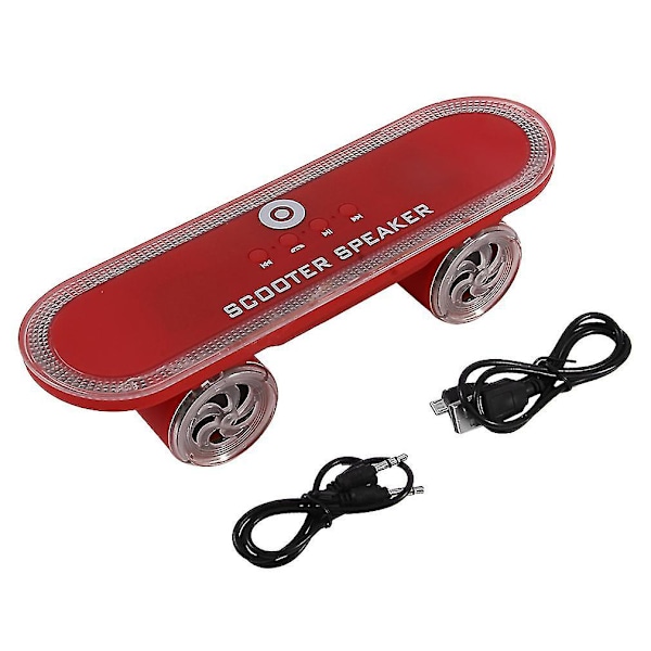 LED Skateboard Scooter Bluetooth Højttaler TF USB Slot