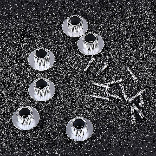 2 Set Semislutna Gitarrstämskruvsbussningar Konverteringsadapter Ferrules Gitarrstämskruvsbussningar