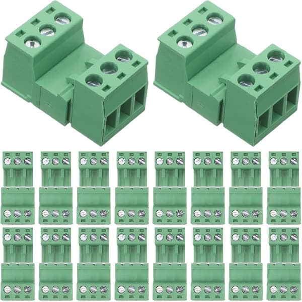 20st Plug-in Kopplingsplintar Lödfria PCB Snabbanslutning för Kabelterminal Elektrisk Distributionspanel