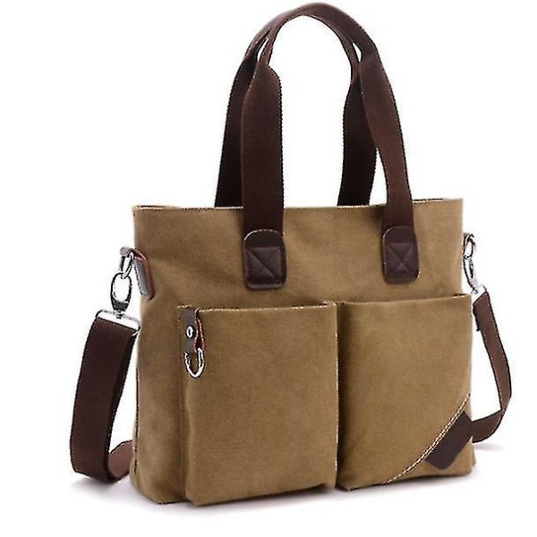 Enkle Mænds Tasker Canvas Tasker Bærbare Aktetasker Skulder Messenger Tasker Computer Tasker