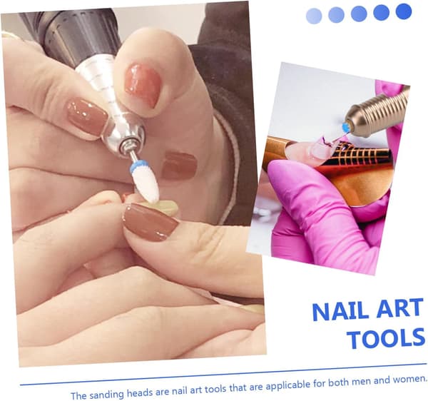 Wolframslibehoved til neglekunst af robuste negleslibehoveder til manicure- og pedicuresæt