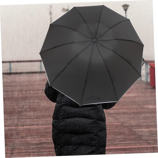 Reflekterende Automatisk Sammenleggbar Paraply Lett Regn- og Solparaply