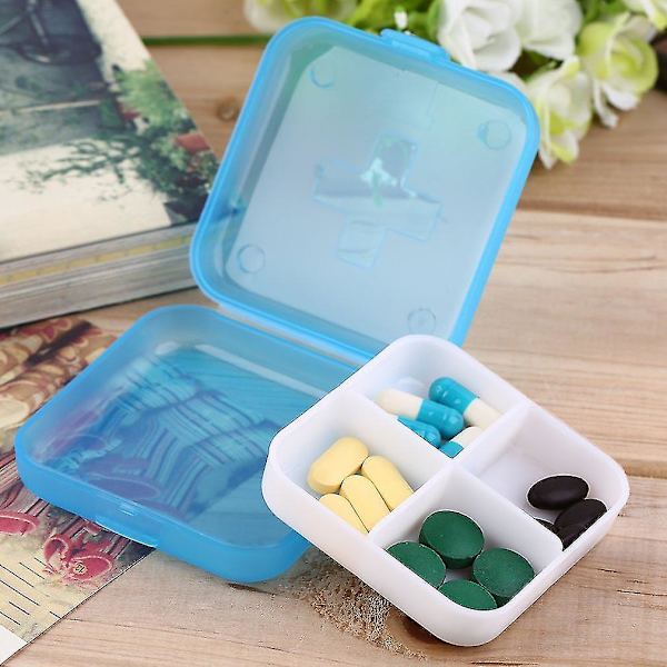 Aftagelig Medicinboks med 4 Rum til Opbevaring