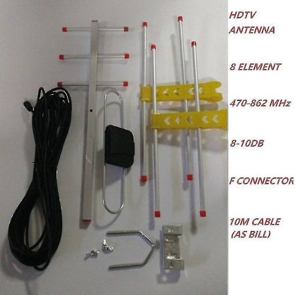 Digital TV-antenne for HDTV DVB-T/DVB-T2 470MHz-860MHz Utendørs TV-antenne Digital forsterket HDTV -gt