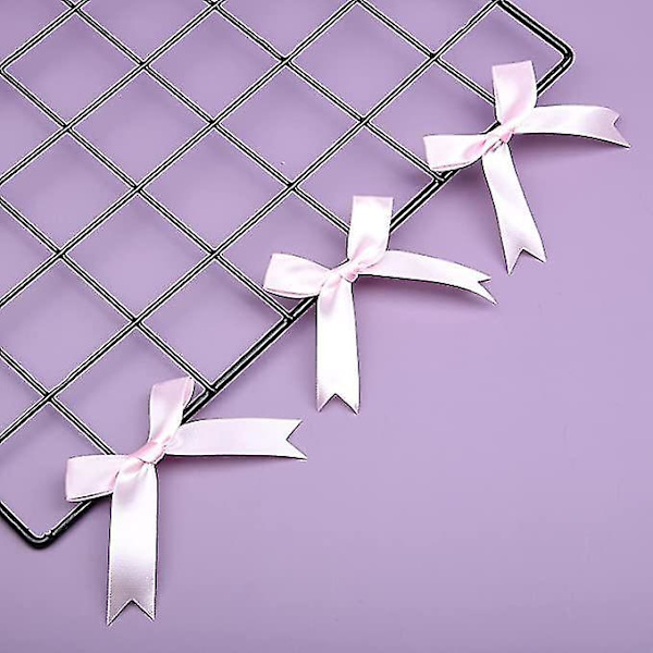 25 stk Store 8,5 cm 25 mm Rosa Satinbåndsløkker Dobbelt Håndværk Sløjfer