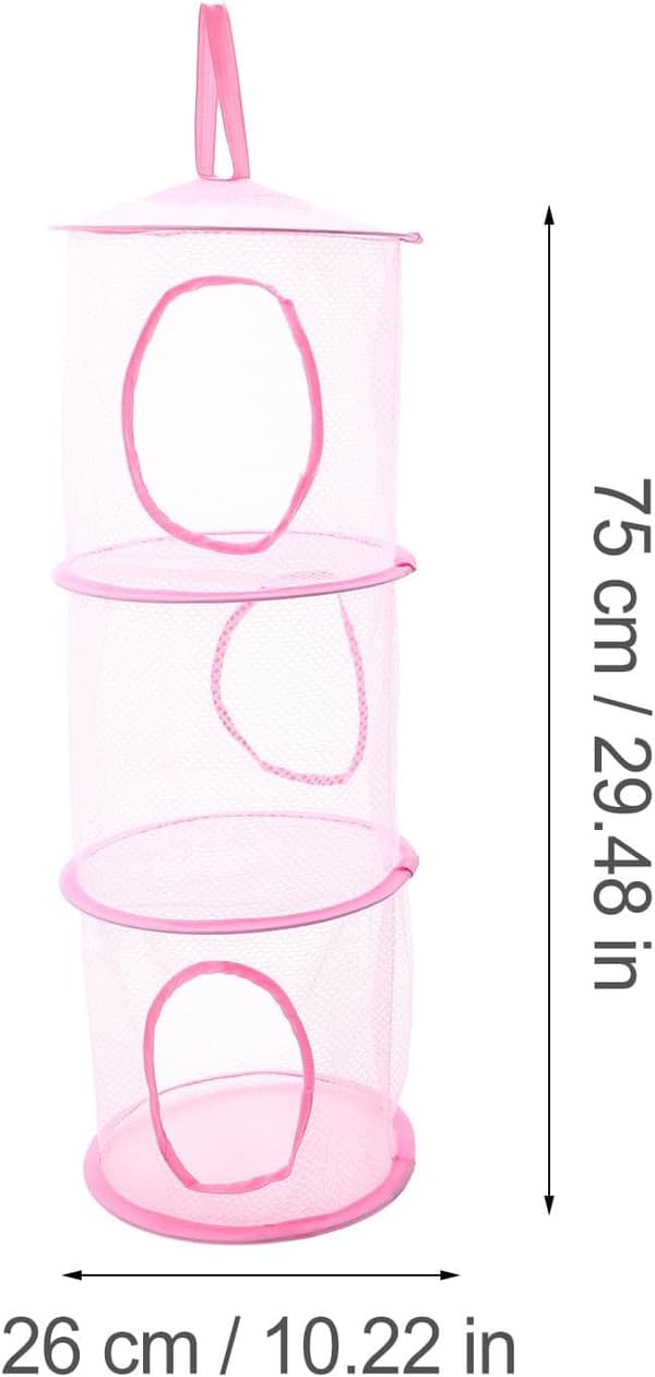 2 st plyschförvaringshängmatta hängkorg flerskiktsnät design polyester