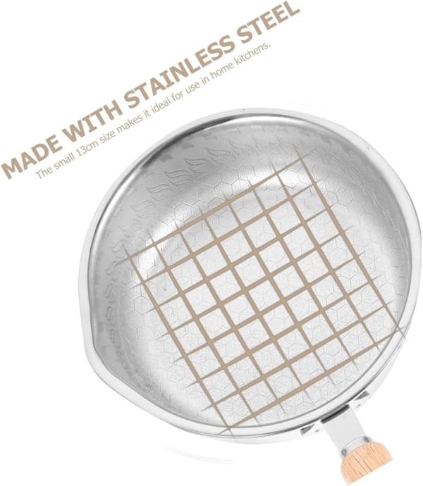 Honeycomb Non Stick Stegepande Rustfrit Stål Pande Sølv