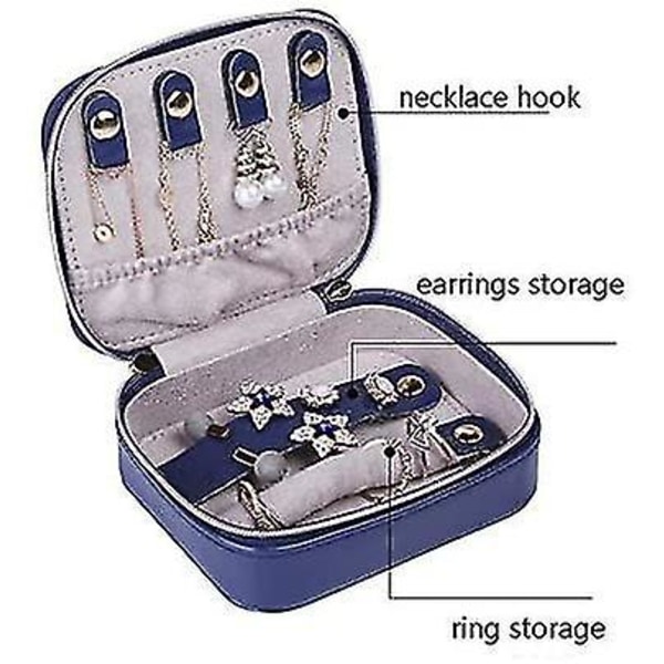 Dobbelt lag smykker Organizer Roll Travel Bag Case Mini