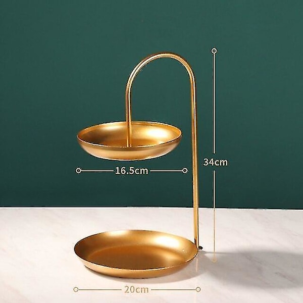 Nordisk Dobbeltlags Kosmetik Opbevaringsskuffe Guld