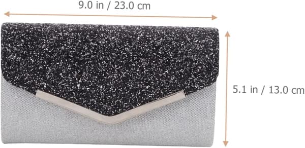 Elegant krystallkjede aftenveske for kvinner, polyester og ABS-materiale, passer til telefon og småting