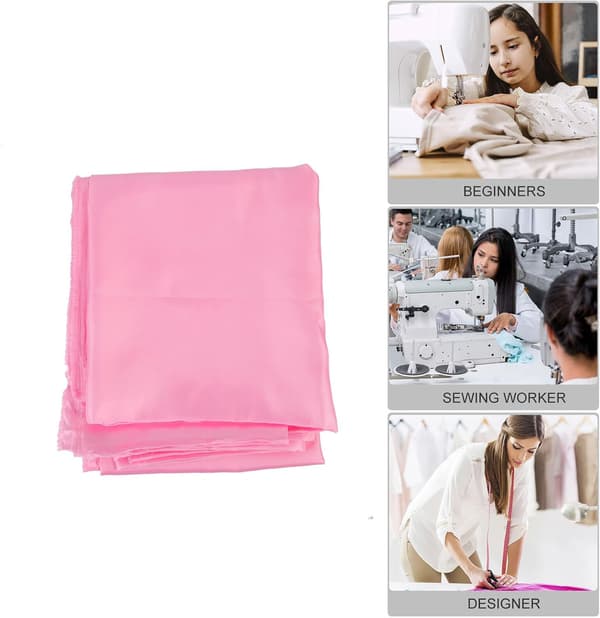 Polyester kjolestoff for DIY-håndverk Rosa 2M Romantisk design Lett materiale