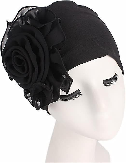 Dame King Size Blomst Elastisk Beanie Turban Bonnet Kjemohette