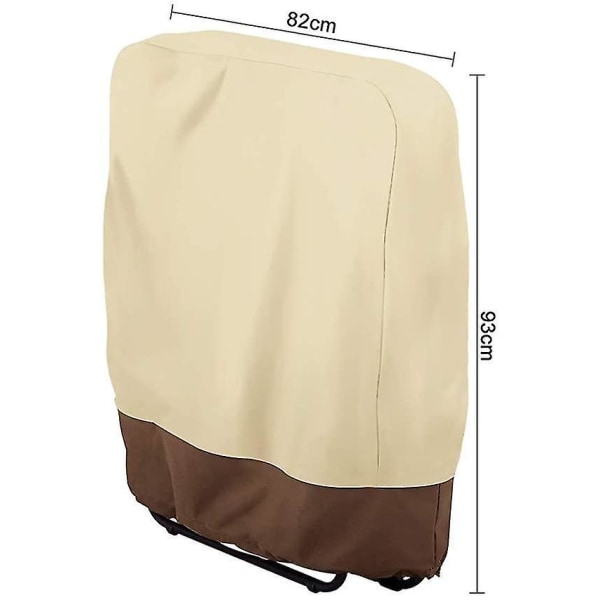 Vattentätt Fällbar Stolöverdrag för Utomhus 93x82cm Beige