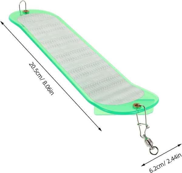 Dodger Fishing Flashers Abs Chrome Reflekterande Bas Trolling Flashers Öringbete Attraktor