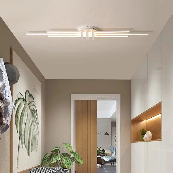 80cm LED Loftlampe Geometrisk Design Sort Hvid Minimalistisk