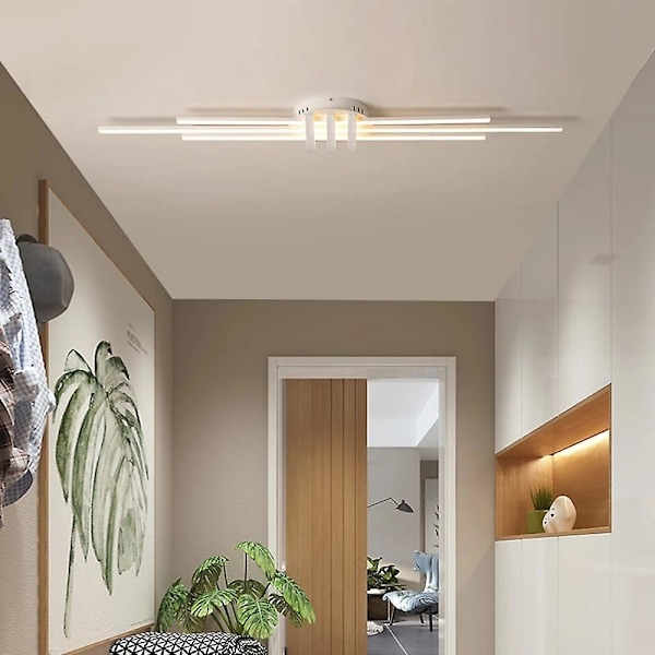 80cm LED Taklampe Geometrisk Design Svart Hvit Minimalistisk