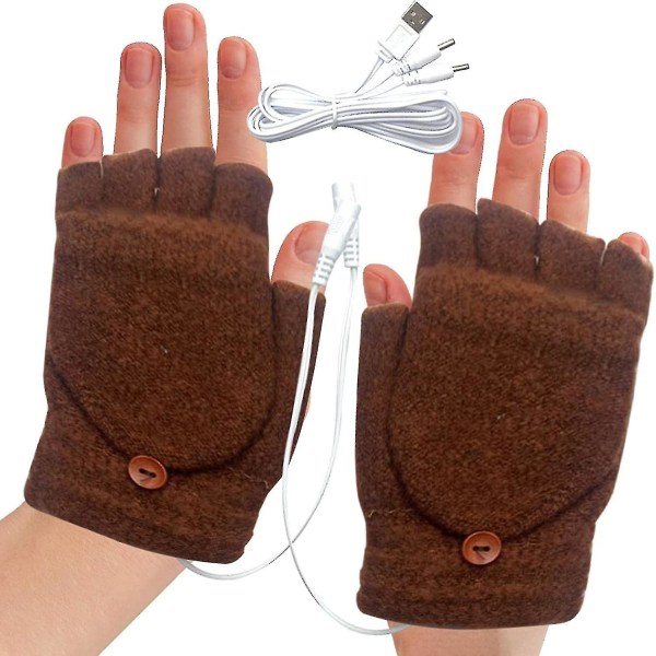 Oppvarmede hansker | Vinterhansker Herre Dame Varmehansker Med Dobbel Side Varme | Komfortable helhalvfingeroppvarmede vinterhansker Hands Warmer For