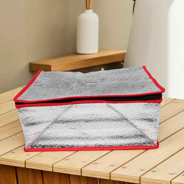 Återanvändbara isolerade fraktlådefoderpåsar 36 * 26 * 15 cm termiska mattransportpåsar