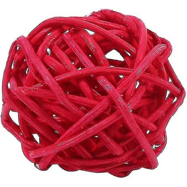 20 st Wicker Takraw-prydnader Fotorekvisita Heminredning 3cm (vit)-yuhao red