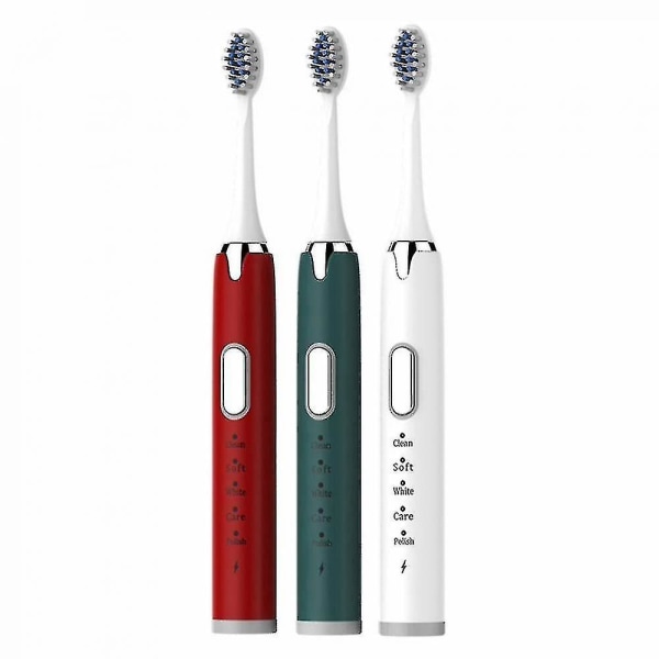 Elektrisk tandborste för vuxna USB Uppladdningsbar Ultra Sonic Tvättbar Avkopplande Kraftfull 5-växlad elektrisk tandborste