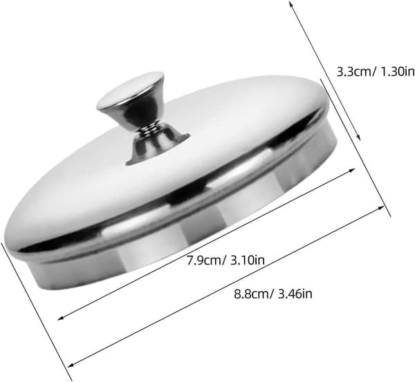 Mugglock i rostfritt stål 304 Runda stänksäkra dryckeslock Silver Unik formad design