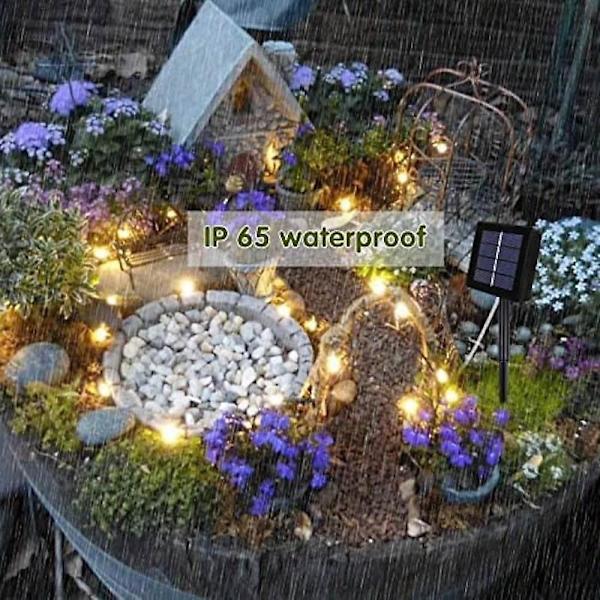 Udendørs Solcelledrevne LED-Lysstreng Bryllup 10m 100 LED 8 Tilstande