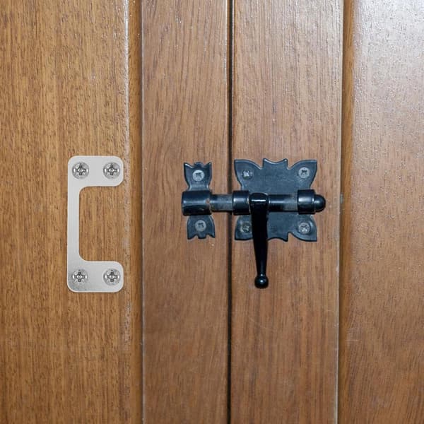 Dørlågsdæksel Dørhasper Hardware Jern Sølv Nem Installation til Hjemmesikkerhed