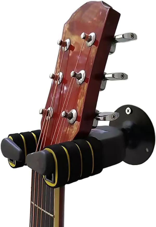 Gitarrhängare Väggfäste Automatisk Hållare Metall och Plast med Svamp Skyddar Gitarr