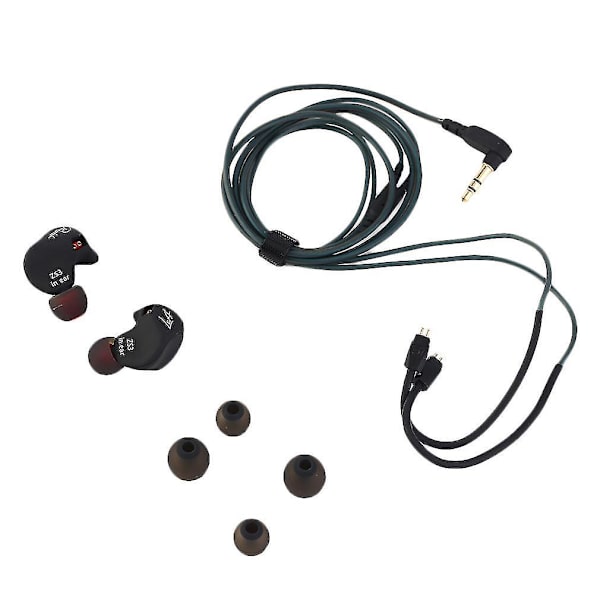 KZ-ZS3 Komfortable Ergonomiske Hifi-hovedtelefoner Sort