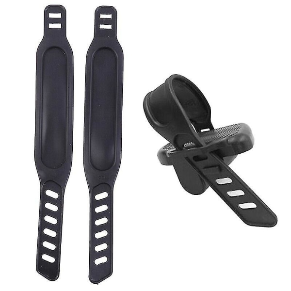 New Exercise Bike Pedal Straps Stirrup Strap Fitness Equipment Access. (black)(2pcs)