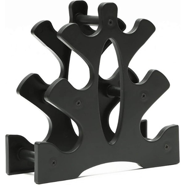 1 stk Lille Dumbbell Stativ, 3-lags Dumbbell Organizer, Hjemme Skole Sports Trænings Tilbehør (sort)