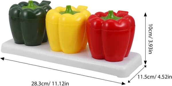Pepperformet krydderbeholder Krydderoppbevaringskrukke med stabil bunn