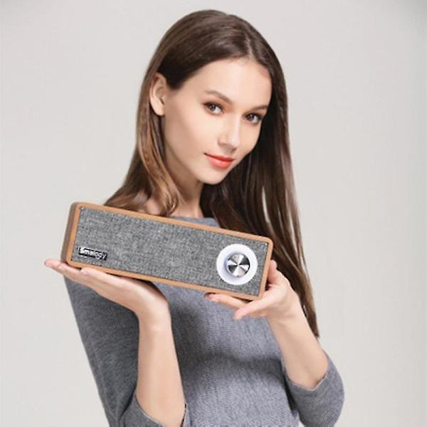 Smalody Træ Retro Bluetooth Højttaler Mini Trådløs