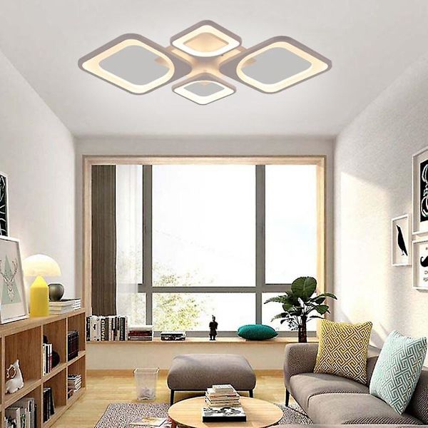 4-lys 75 cm taklampe i metall, malt, CE FCC VDE