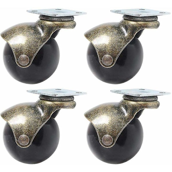 4 Pallon Pyöräpyörä Jarrulla Kuparinen Pallon Pyörä Toimistotuolin Pyöräpyörät Antiikkipronssi 2.0 Tuumaa (50mm)