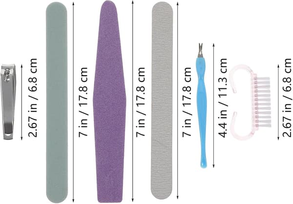 2 sæt neglefilsæt, assorterede sæt inklusive neglefile, buffere og manicureværktøj