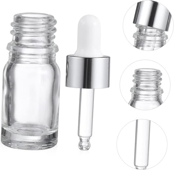 15 st 5 ml glasdroppflaskor Aromaterapi Eteriska Oljebehållare Dispensrar
