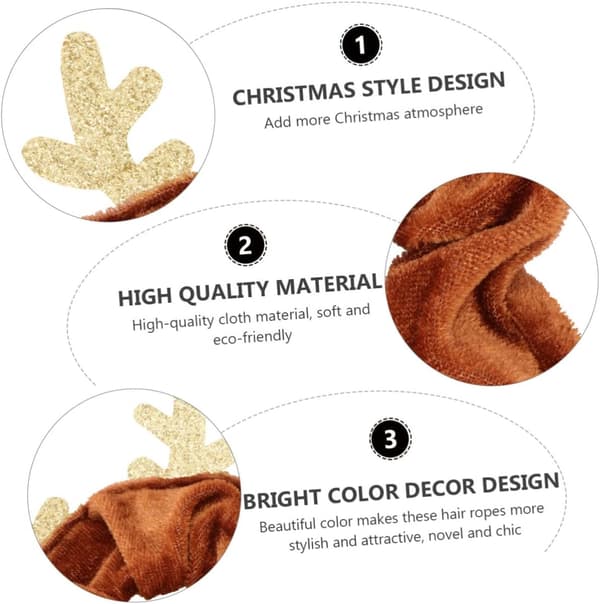 Älg sammet hårband jul hårring horn-stil elastisk för flickaccessoarer som julklappar för damer