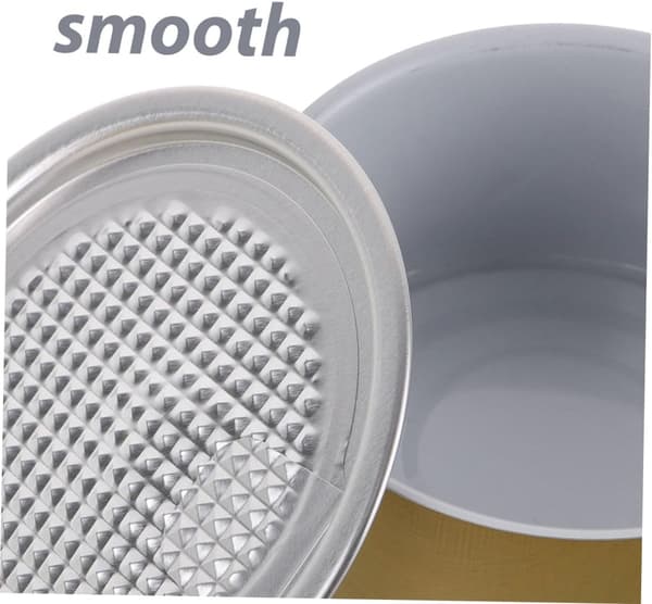 6 stk. små opbevaringsbeholdere i aluminium, 100 ml metaldåser med låg til opbevaring af kæledyrsfoder
