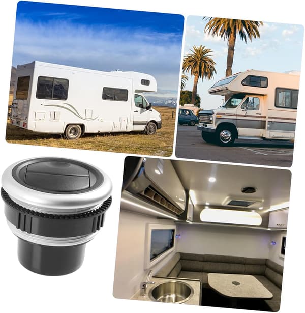 2 stk 71 mm bobilluftkondisjoneringsventil rund luftventil for buss- og campingvogn-HVAC-systemtilbehør