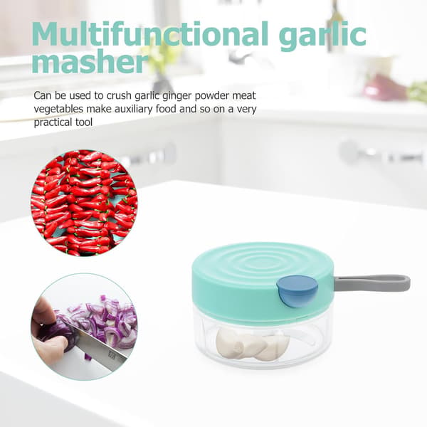 Manuell hvitløkshakker Mini mathakker 180 ml ABS PC-materiale Vakkert utseende