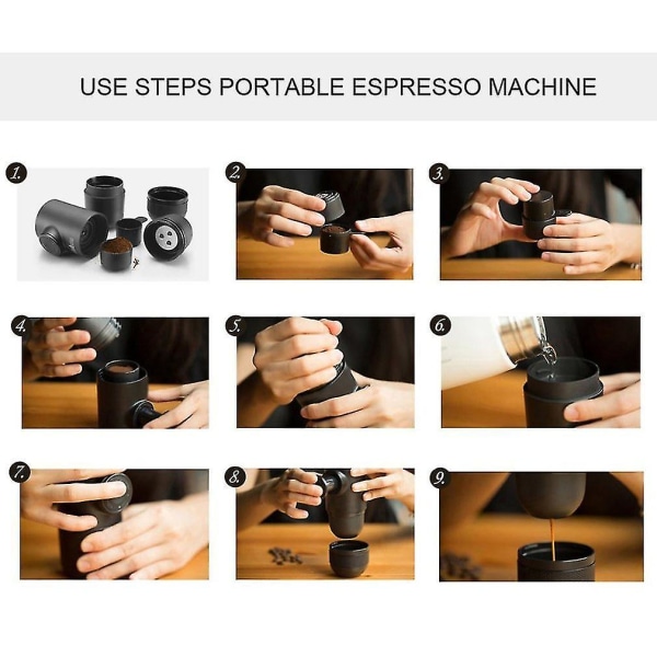 Mini Manuel Håndtryk Rejse Kaffe Kande Maker