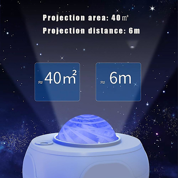 Stjerneprojektor Galaxy LED Natlampe Soveværelse Projektion