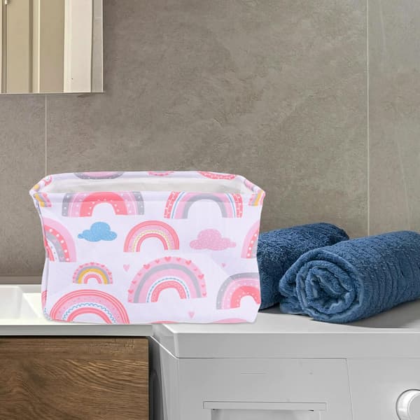 Rektangulær oppbevaringskurv Bærbar Slitesterk Polyester Eva Lekekurv for Barnerom Garderober