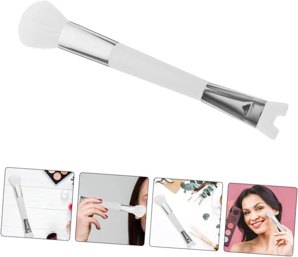3 stk. Blushbørstesæt Dobbeltendet Ansigtsmakeupbørster Bløde børster
