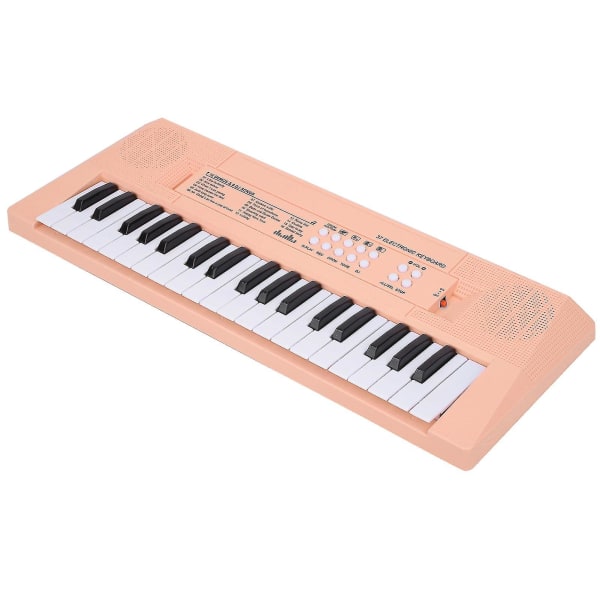 Elektronisk Klaver Keyboard Børn 37 Taster Keyboard Klaver Uddannelsesmæssigt Legetøj Med Mikrofon Gul Pink