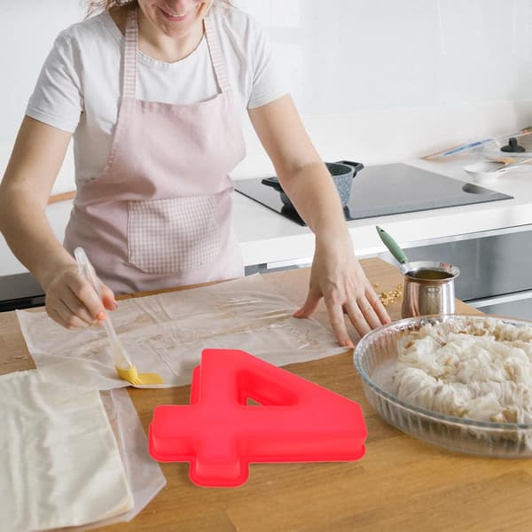 10 tommer nummer silikoneform bageforme stor 3D kreativt design silikonekage