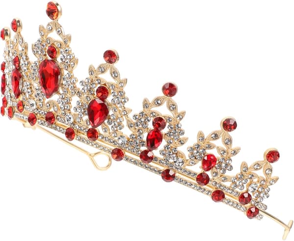 Rhinestonekrone for kvinner og elegant brudetiara-hodeplagg