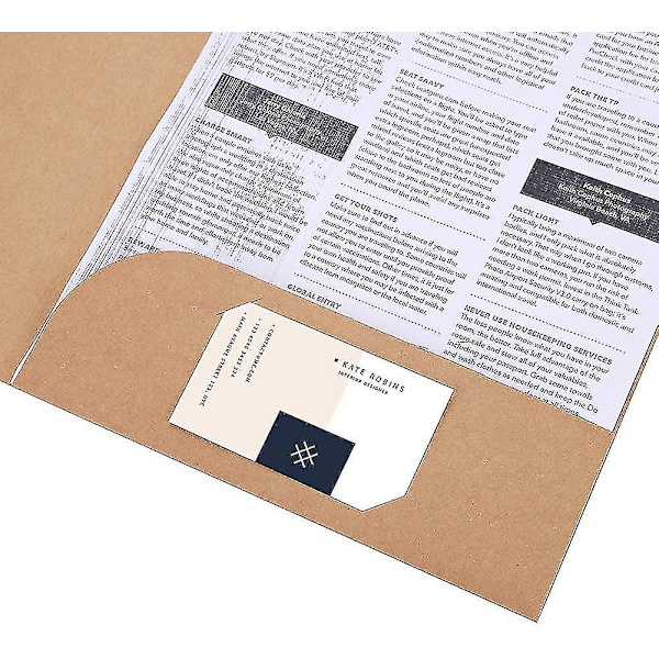 10-pack Pappmapp med Flik A4 Kraftpappersfoder Insatsmapp - yuhao
